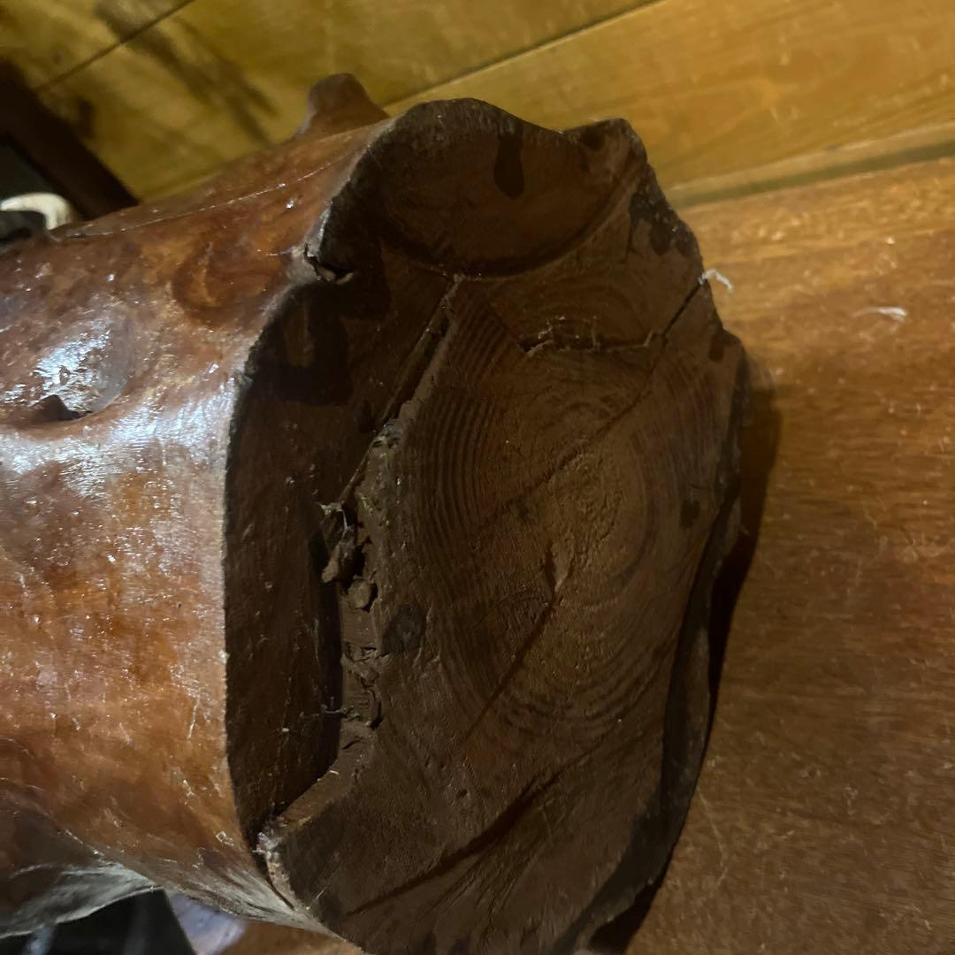 ヴィンテージ迫力満点！鹿ツノ丸太