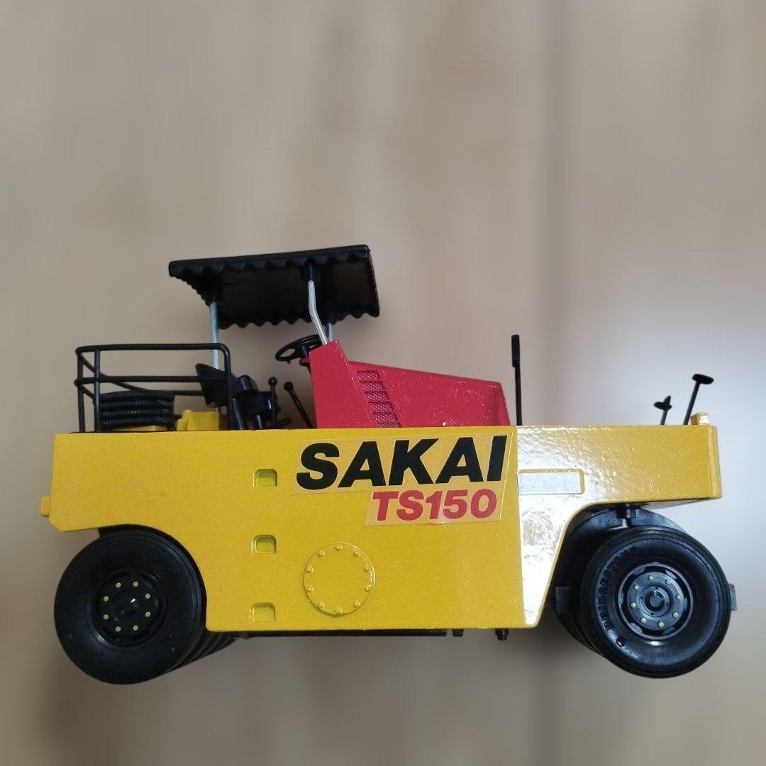 ダイキャストミニカー 酒井タイヤローラ、油圧式ショベル　2台