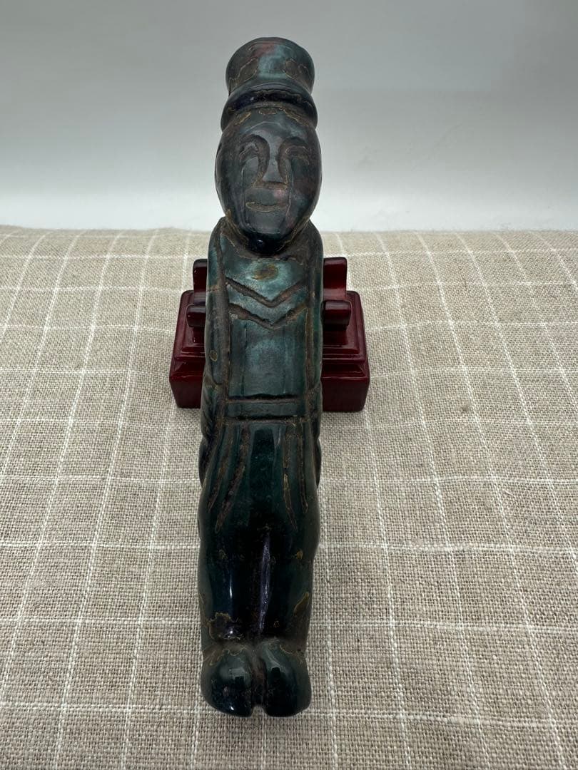 【古美術 】蔵伝天珠 旧蔵 置物 巻珠戦漢古玉 旧藏品 126g