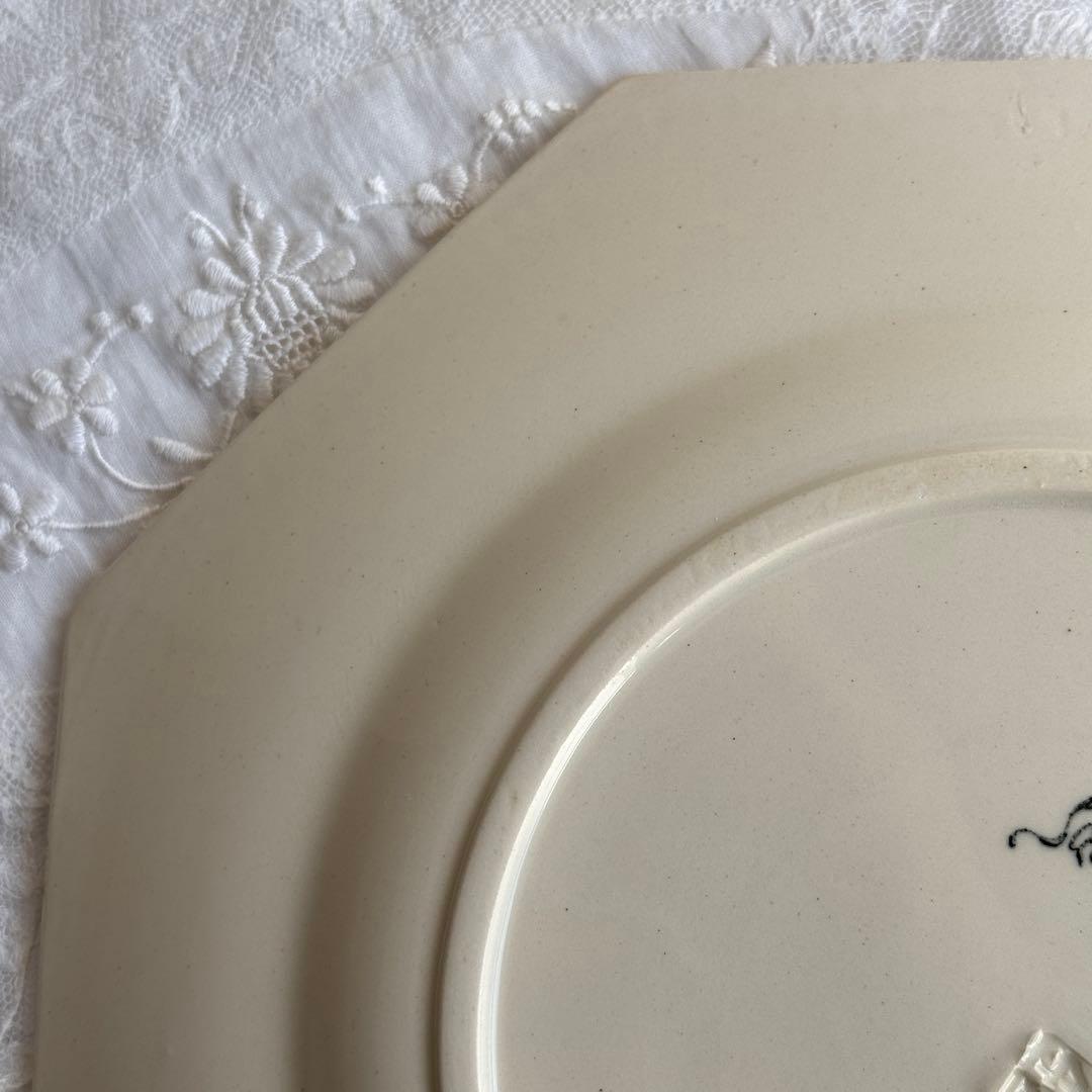 美品　フランスアンティーク　サルグミンヌ　オクトゴナル　デザートプレート