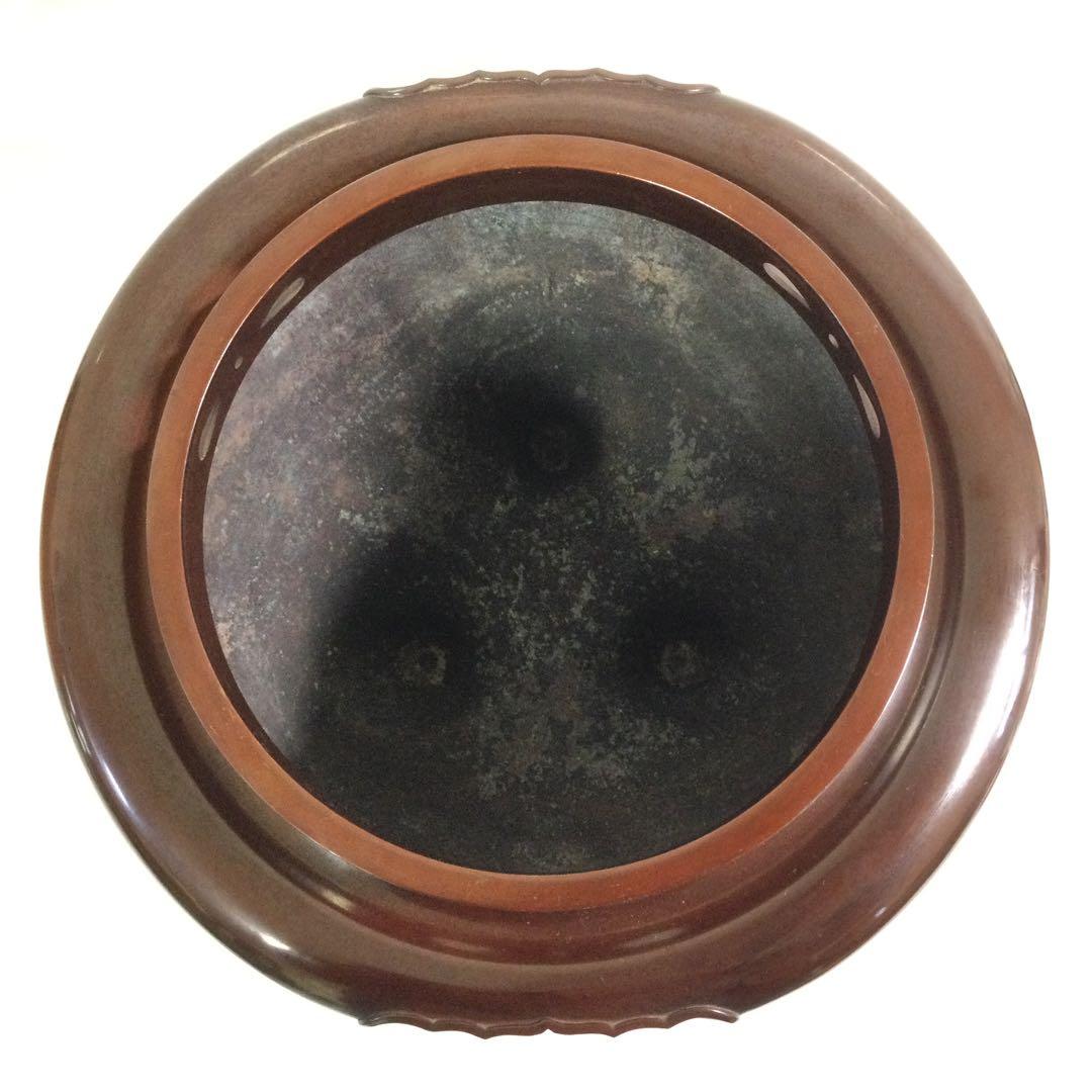 茶道具 朝鮮風炉 唐銅製 銘無し L293