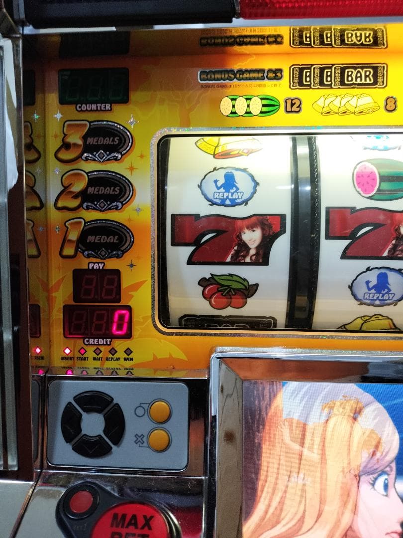 【パチスロ実機】ミズホ★安西ひろこの黄金の秘宝X【不要機付き】４号機・レア