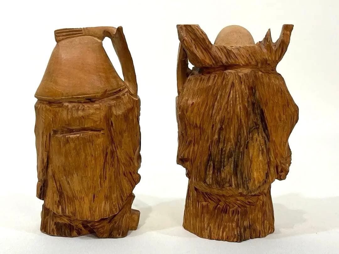 縁起物★七福神セット 木彫りの金運・招福・開運 置物 昭和レトロ アンティーク