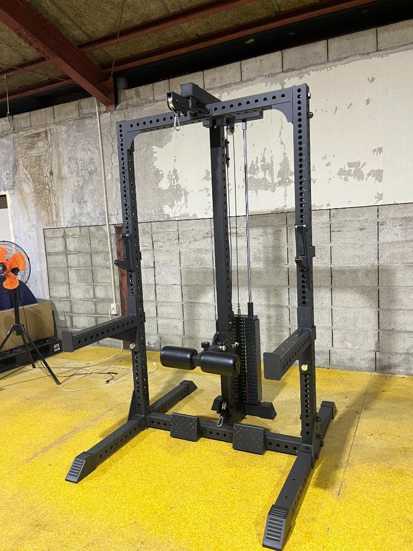 【美品】MBCスクワットラック+ラットプル　VILLAINプレート125kg