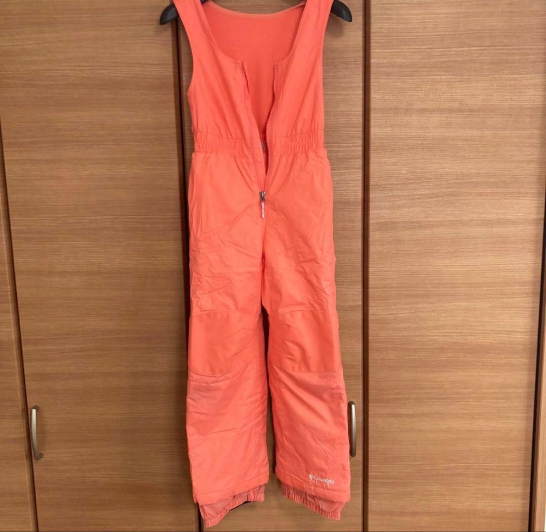 Columbia 子供用フード付きジャケット ピンク/オレンジ　手袋セット