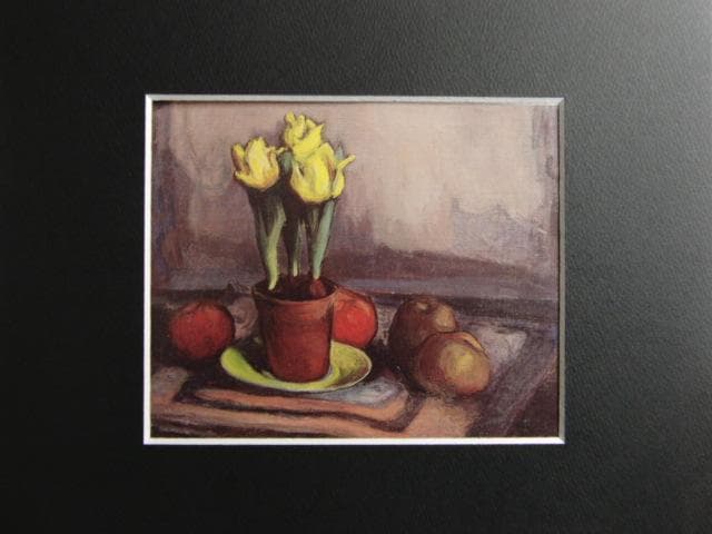 ウラジスラウ・スレヴィンスキー、黄色いチューリップ、希少な画集より
