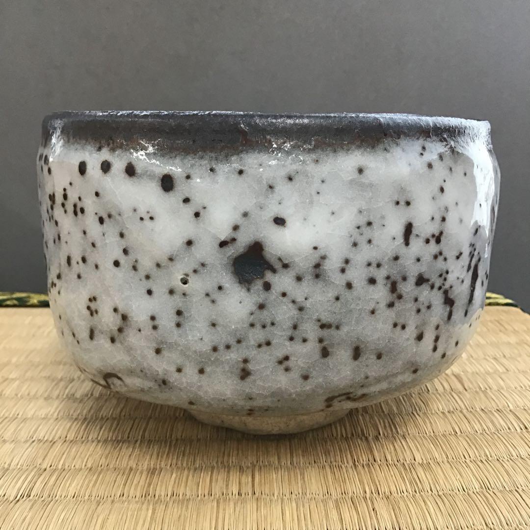 茶道具　鼠志野茶碗　洞窯十五世水野家康作　栞　共箱　N226CW