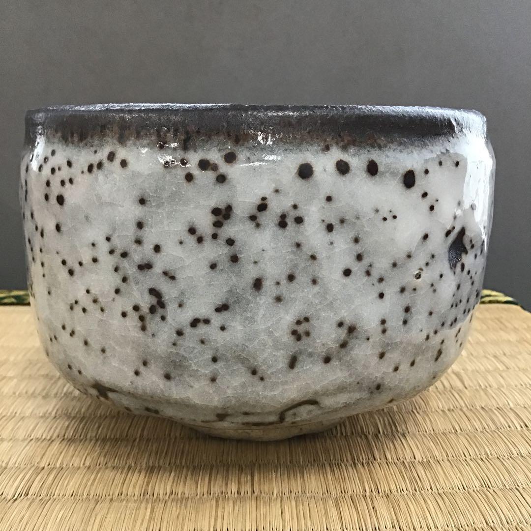 茶道具　鼠志野茶碗　洞窯十五世水野家康作　栞　共箱　N226CW