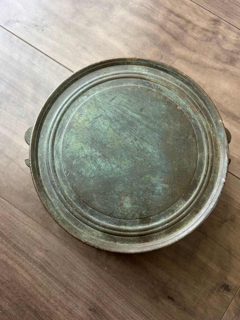 貴重 江戸時代 名工鋳物師 西村和泉守作 鉦吾 古銅製