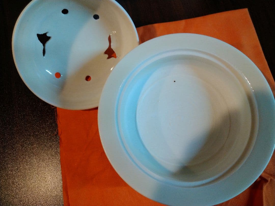 未使用保管品 高麗陶房 宮岡 英夫 白磁 千鳥 香炉 茶道具 共箱＆共布付