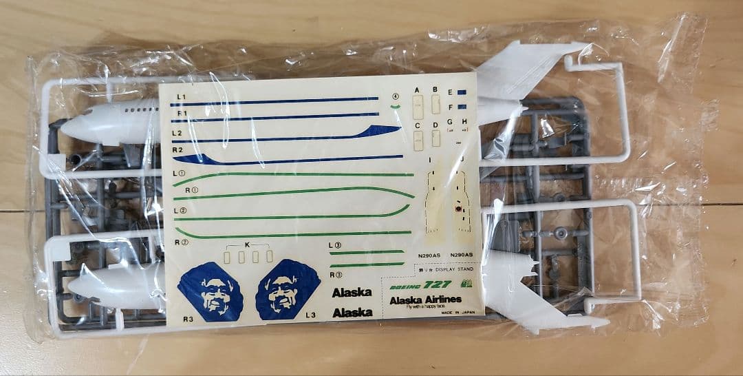 アラスカ航空ボーイング727　1/200　KITNo002/500