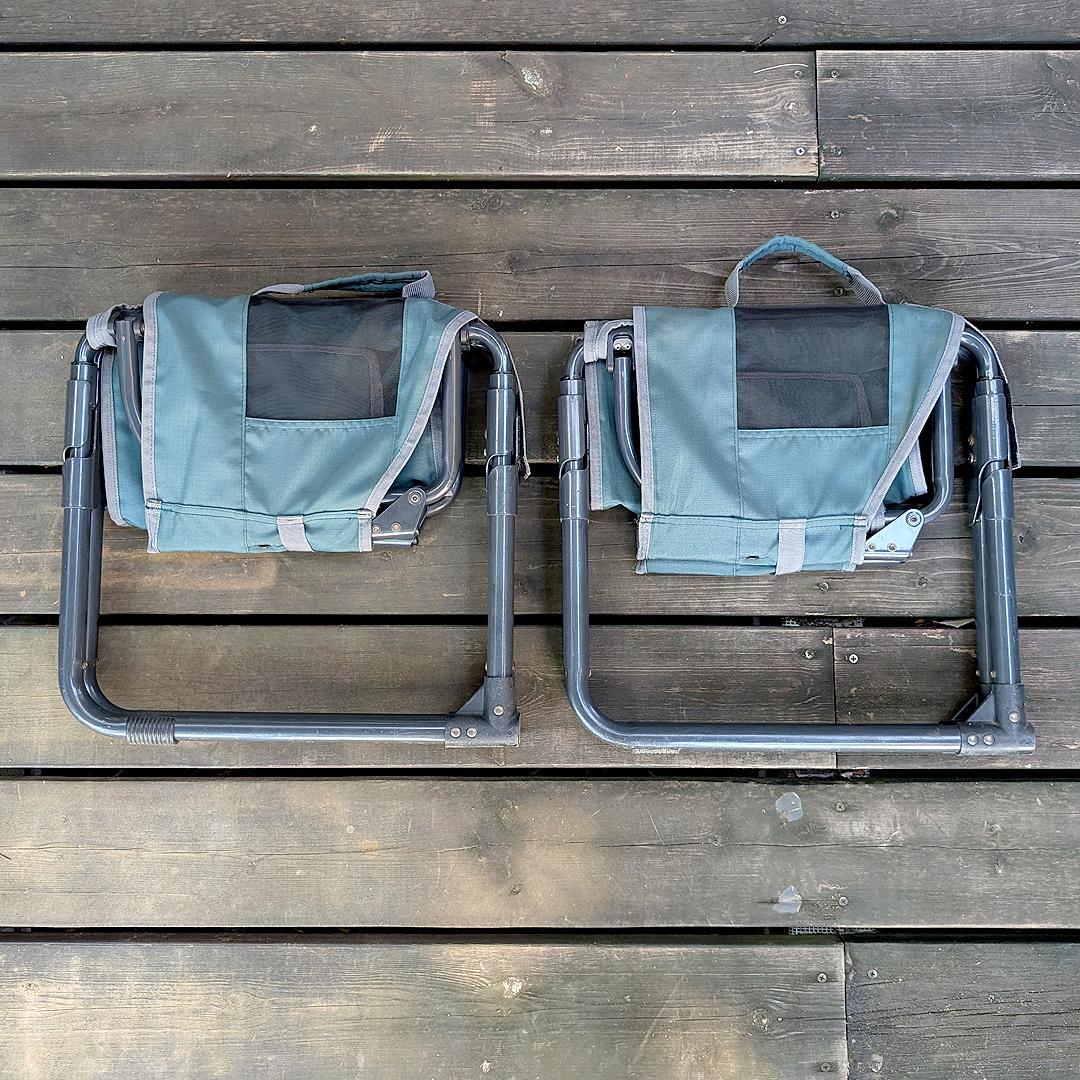 送料込【GCI OUTDOOR】折りたたみ アームチェア ポケット付 2脚セット