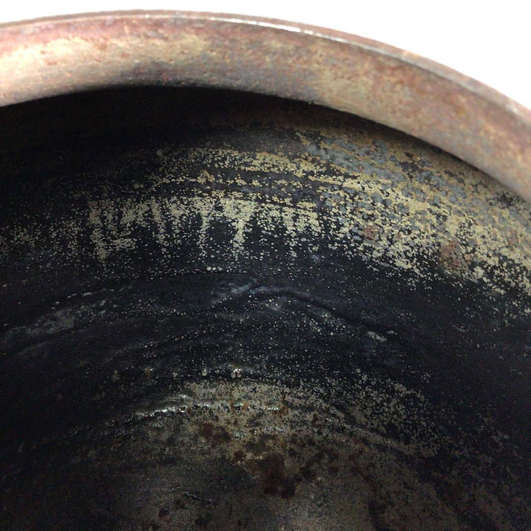 Ｒ３２１　茶釜　『釜師　佐藤浄清造』『真形羽釜』　共箱　茶道具