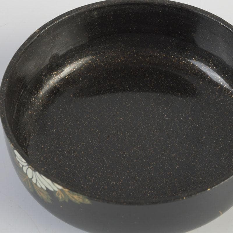 茶道具　輪島塗　柳山作　花草蒔絵　棗　箱付　V　9863