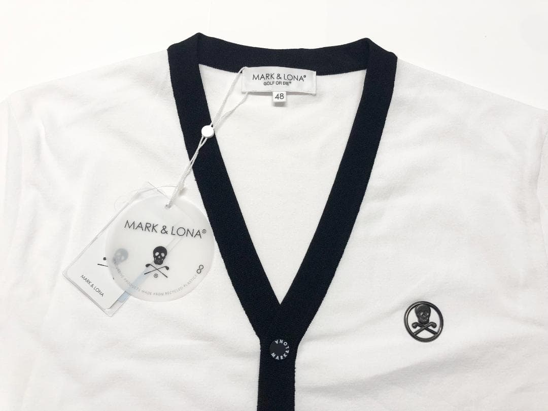 ○★新品未使用　MARK&LONA　マークアンドロナ　カーディガン　48　白