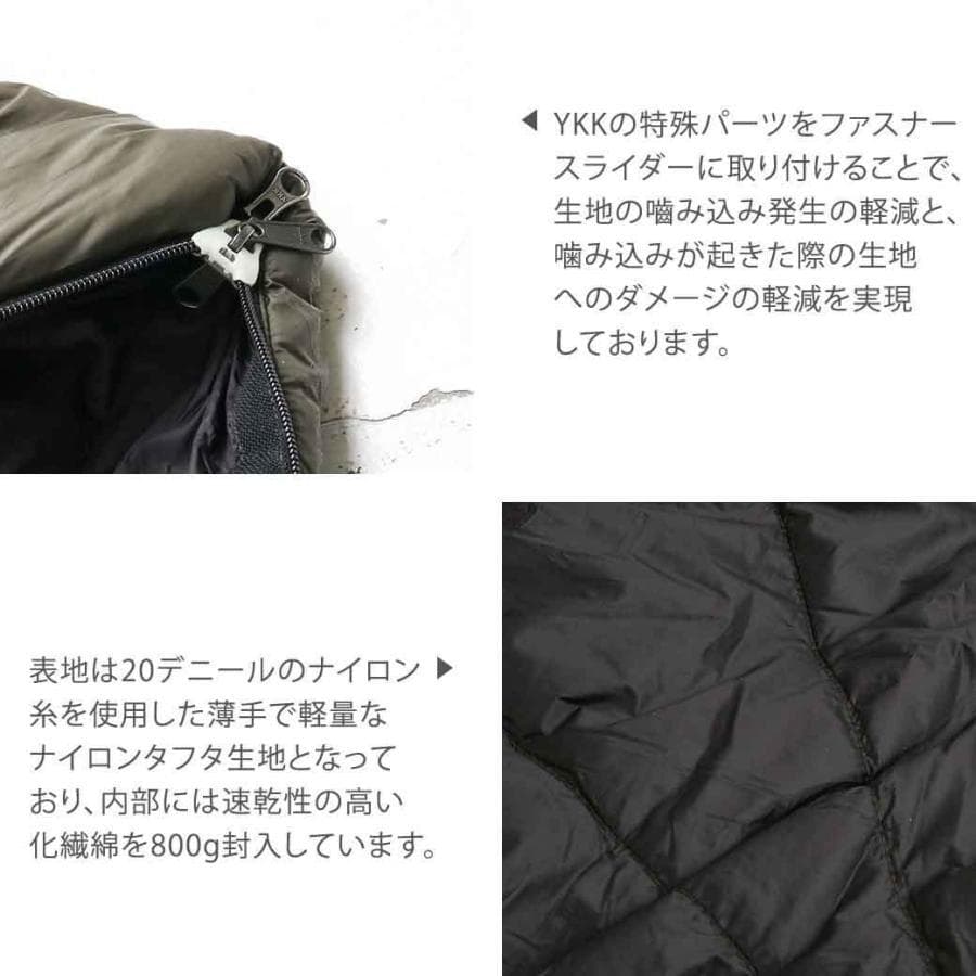 新品 ナンガ NANGA 寝袋 シュラフ 封筒型 クッション イエロー/グレー