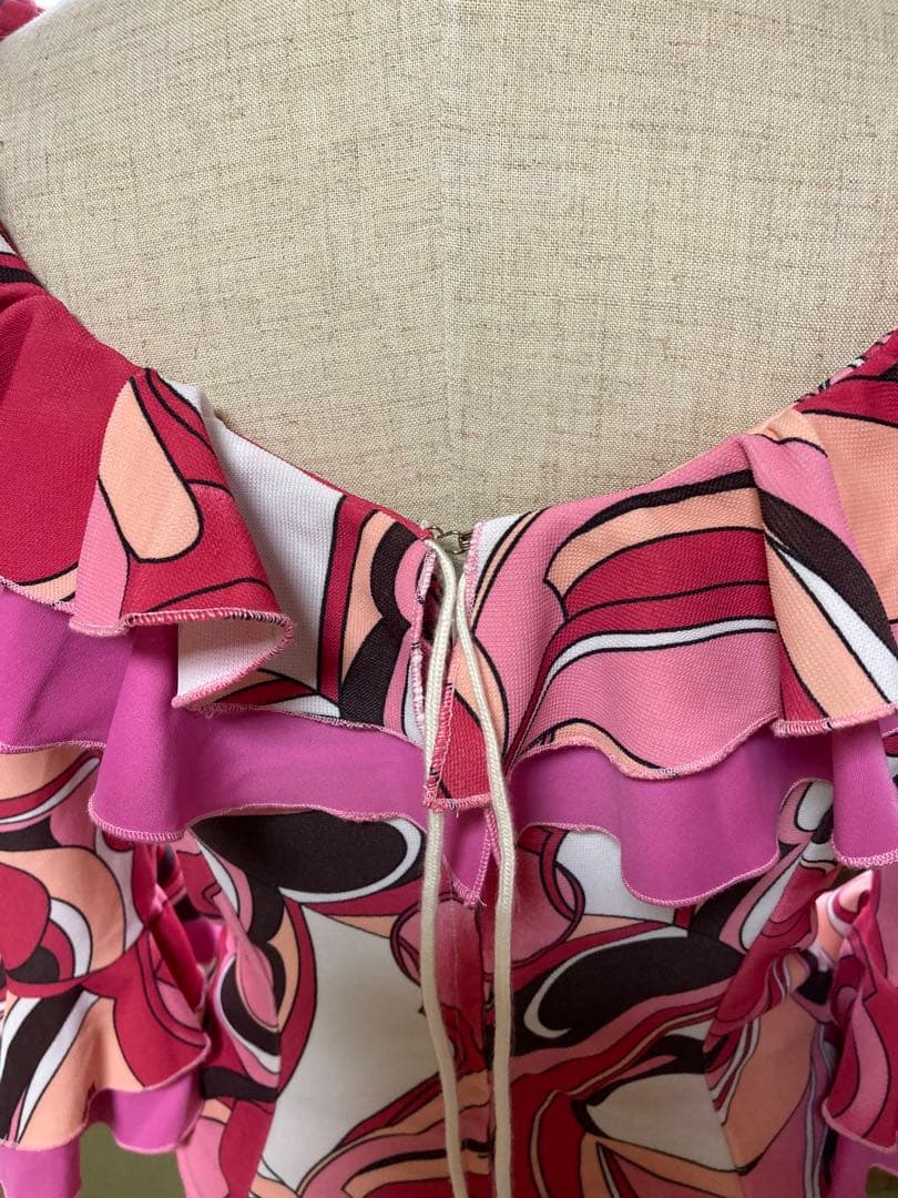 フラメンコ衣装　ツーピースドレス　セットアップ　ストレッチ