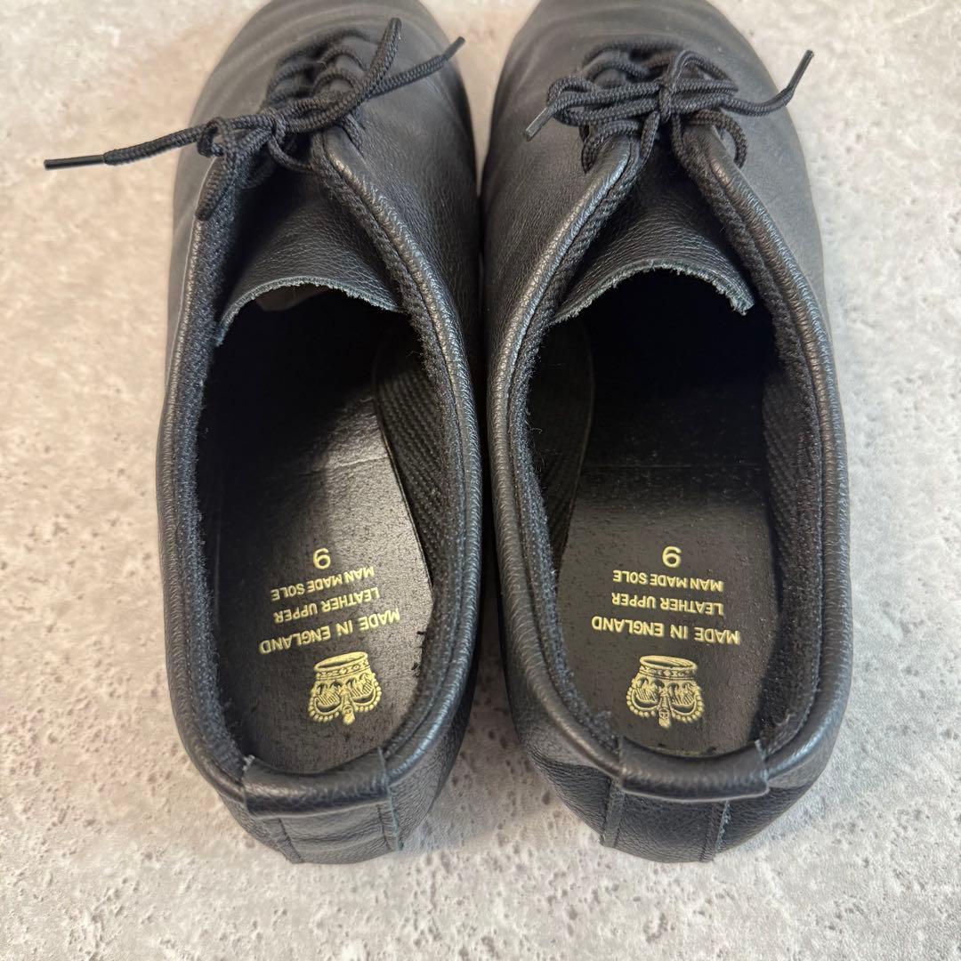 美品 CROWN クラウン ジャズシューズ 27cm ブラック レザー 英国製