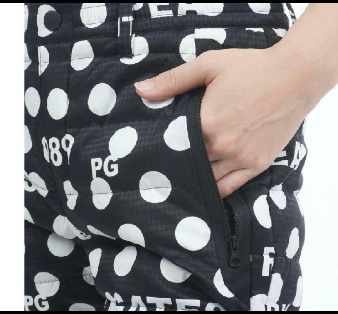 新品 パーリーゲイツ ドット×ロゴ柄パンツ レディース S 春夏