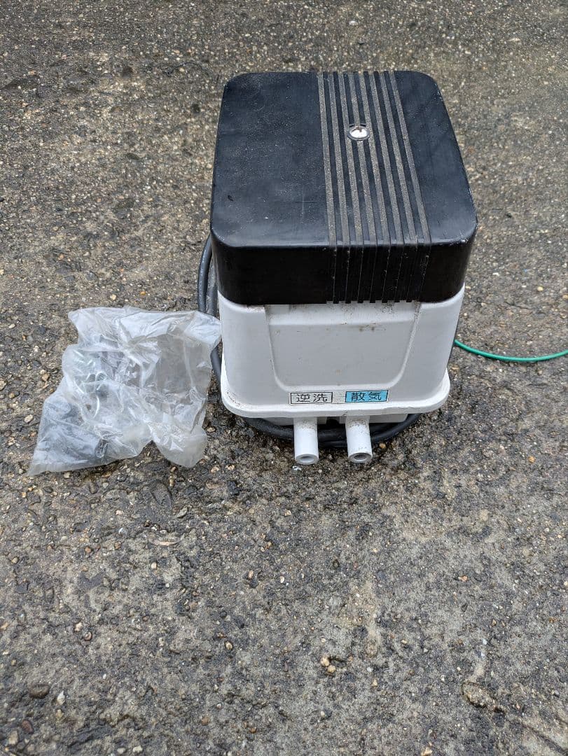 動作品　安永エアポンプ EP-80E-R 100V 浄化槽ブロワー右パッキ
