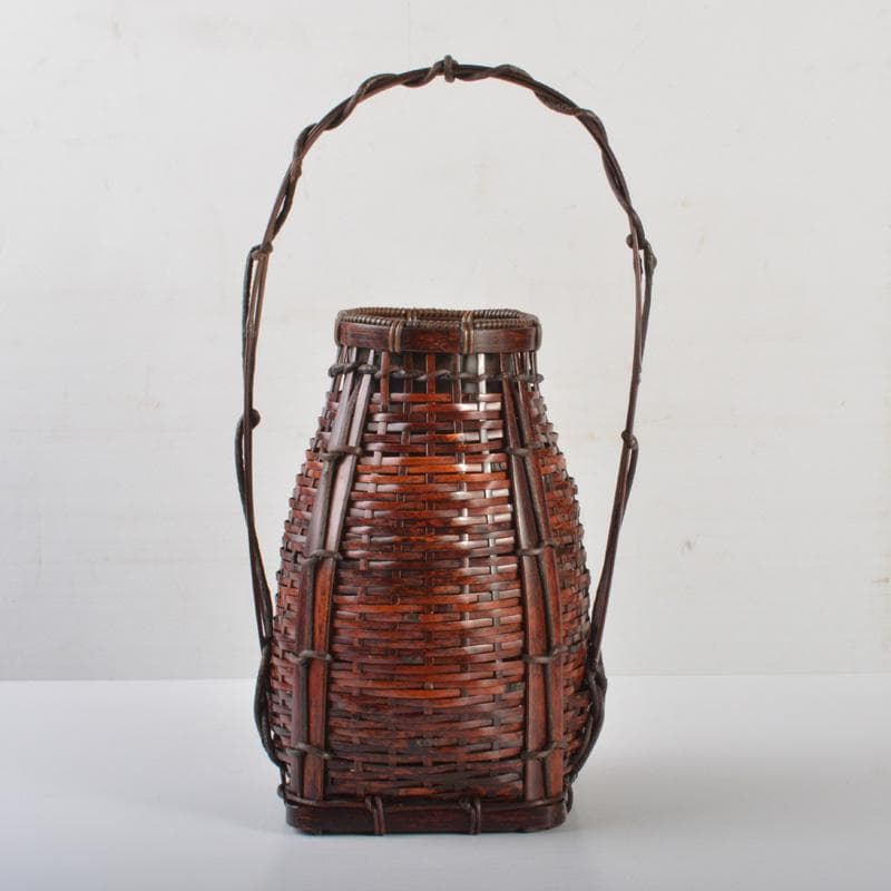 茶道具　竹玄作　花篭　竹篭　花入　N　6391