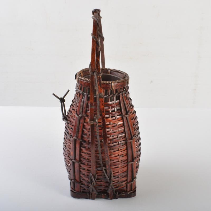 茶道具　竹玄作　花篭　竹篭　花入　N　6391