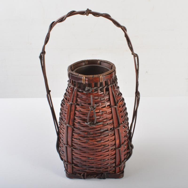 茶道具　竹玄作　花篭　竹篭　花入　N　6391