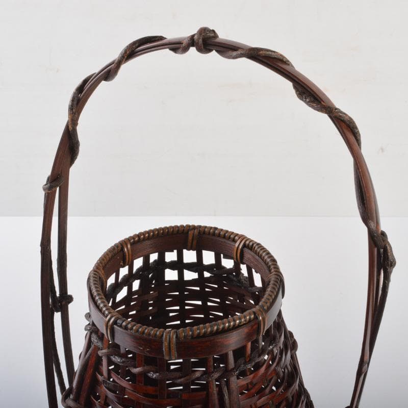 茶道具　竹玄作　花篭　竹篭　花入　N　6391