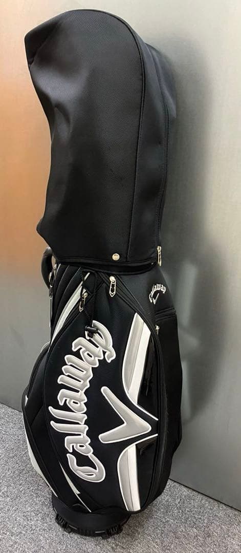 Callaway キャディバッグ 黒/白 フルカバー付き
