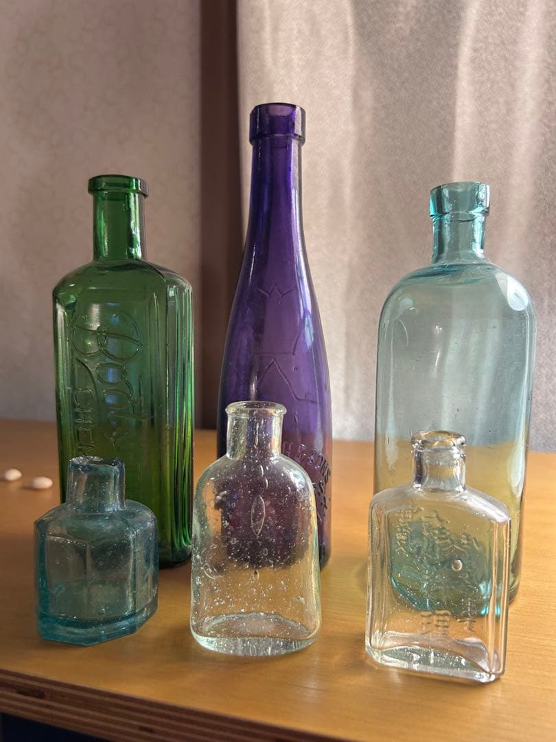 アンティーク　瓶　昭和レトロ　ヴィンテージ　花瓶　ガラス瓶　6個セット