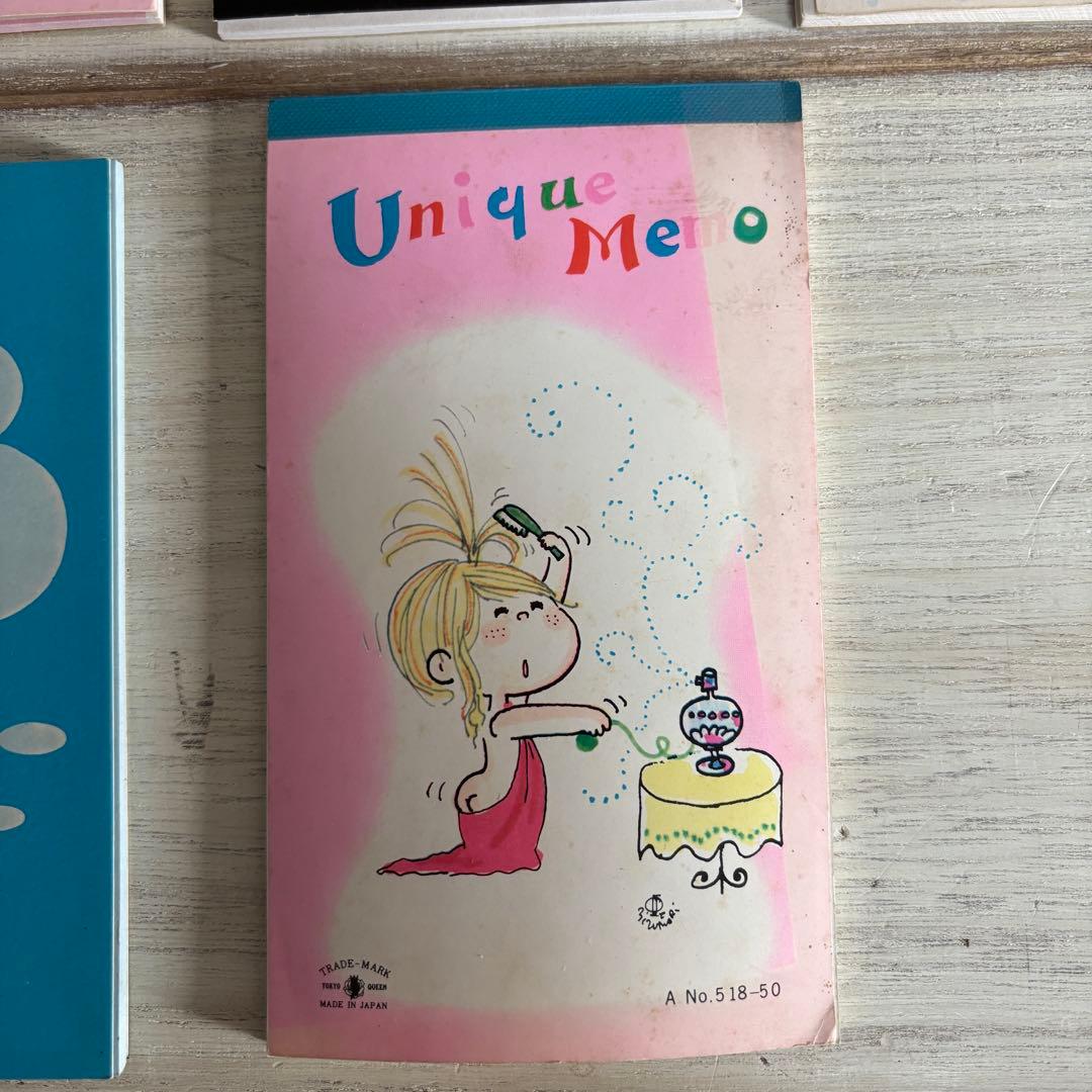 内藤ルネ パンダ ルル メモ帳 7冊セット 昭和レトロ 当時物 水森亜土