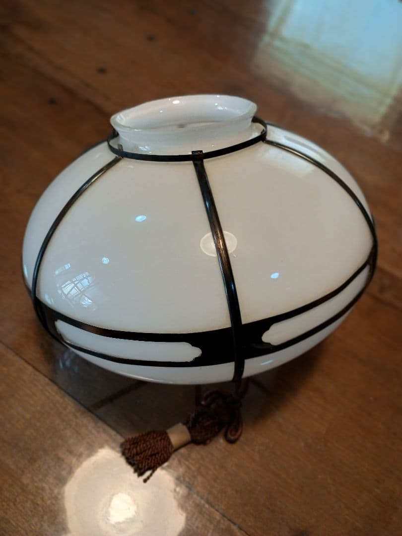 大正ロマン 真鍮ボンボリ型 電笠デッドストック