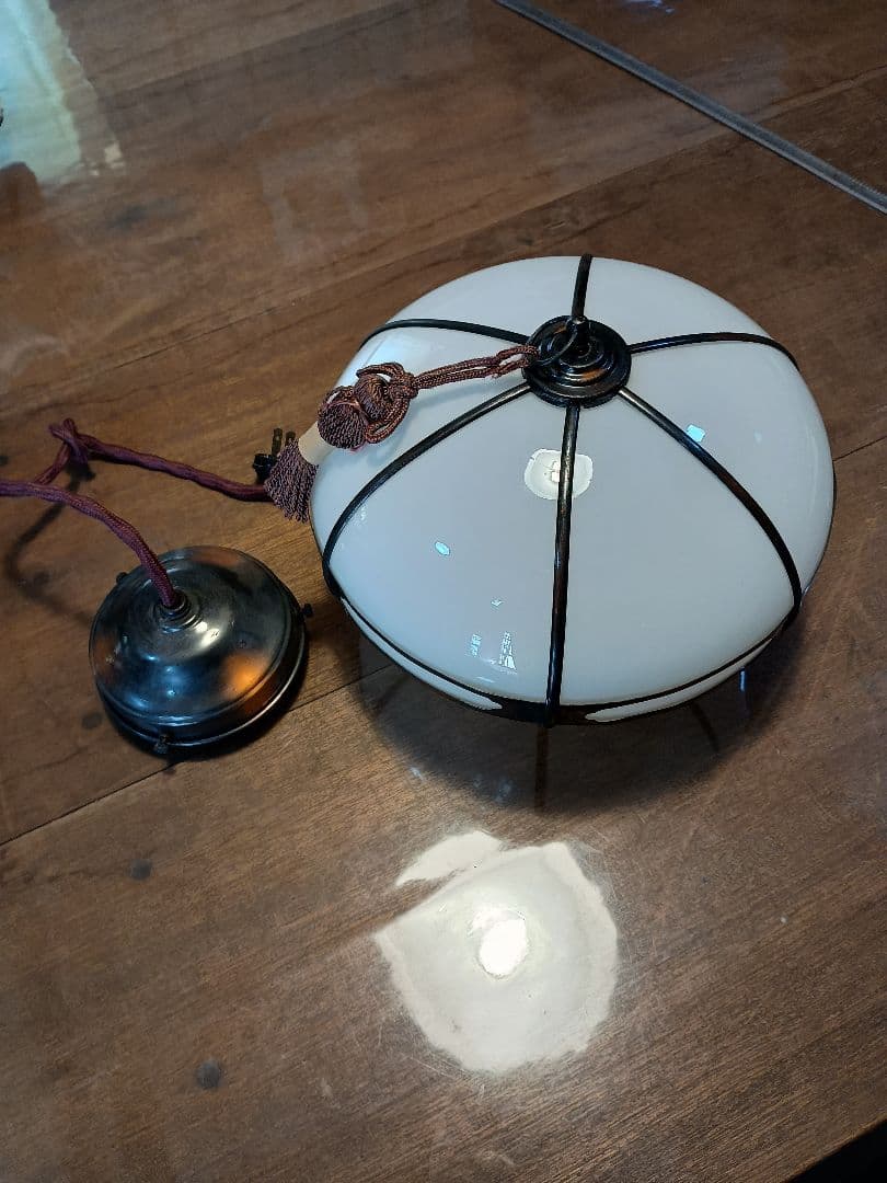 大正ロマン 真鍮ボンボリ型 電笠デッドストック