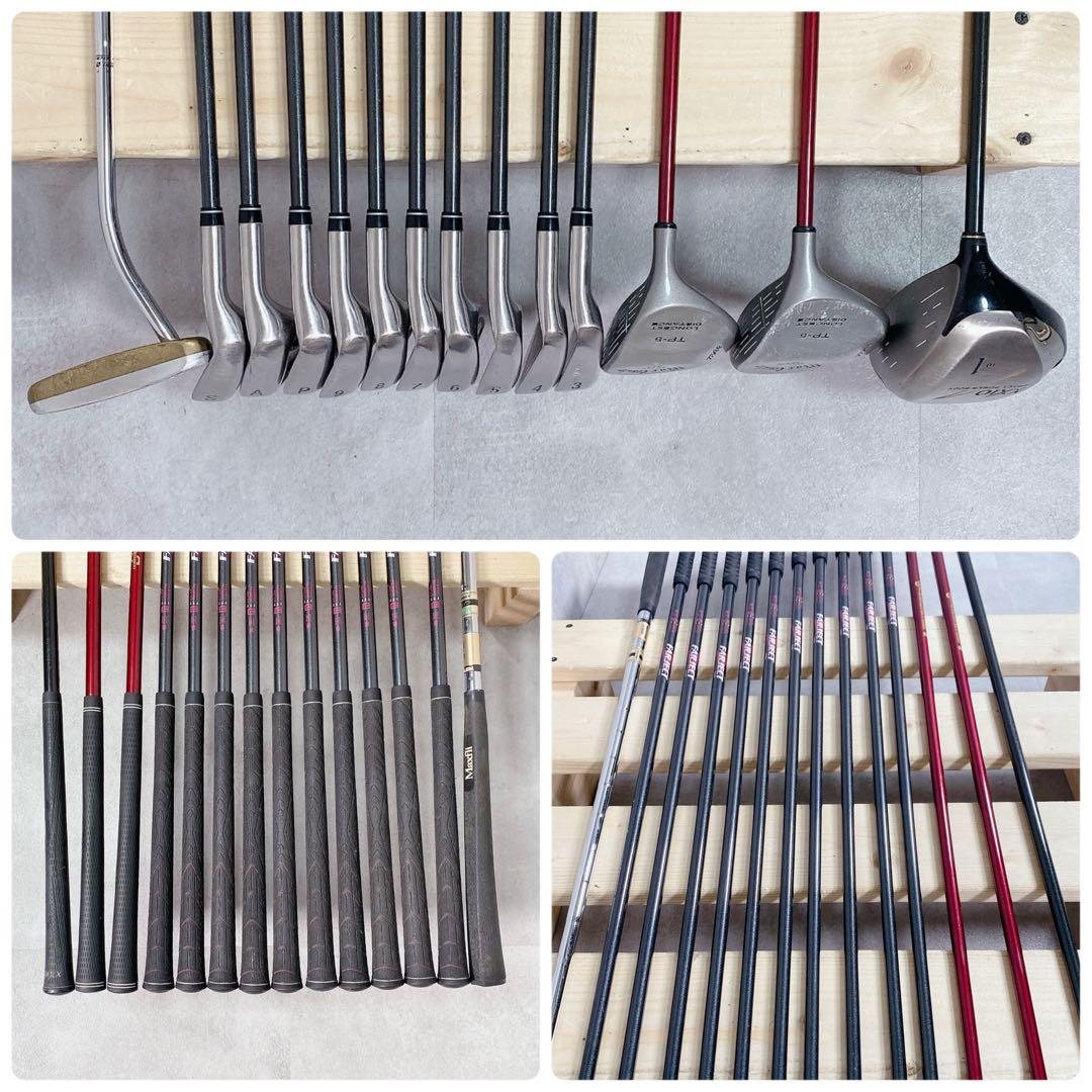 T120 ゼクシオ 他 ゴルフクラブ メンズ フルセット 黒 初心者 入門 練習