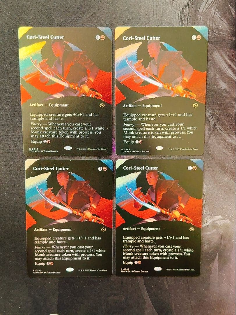 【ショーケースfoil】コーリ鋼の短刀　英語　4枚セット