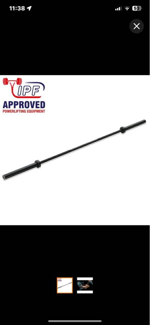 最終価格です　BULL オリンピックシャフト パワーリフティングブラック