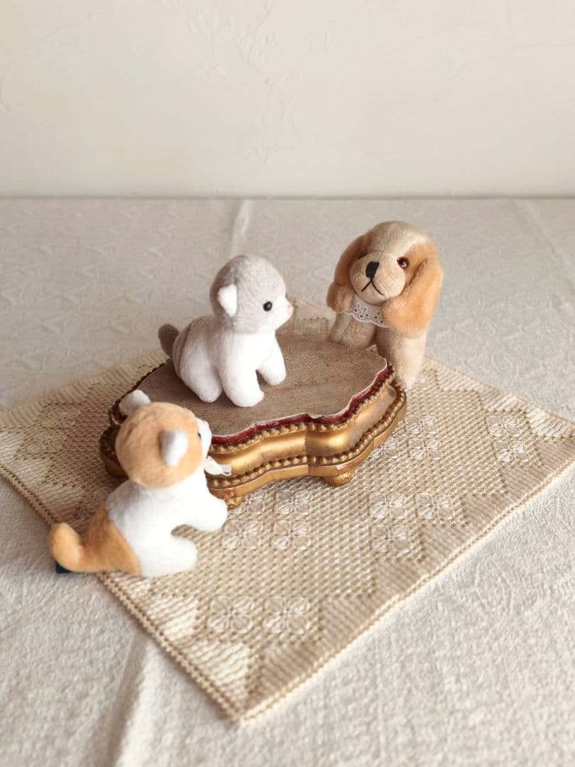 * vintage dog ❀ * 淡いツートーンの可愛い ワンちゃん