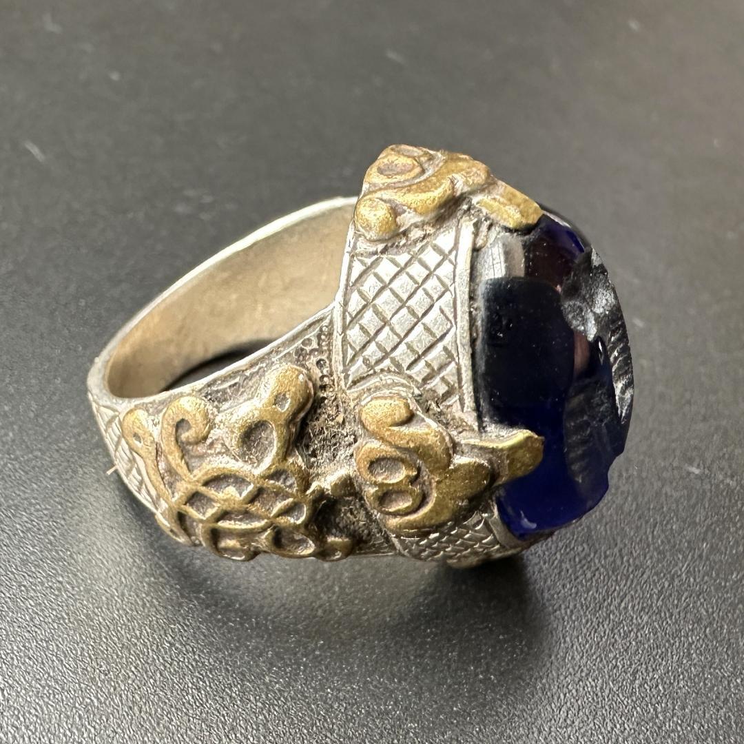ビザンツ シルバーリング 指輪 パワーストーン 銀 古代ローマ 1546