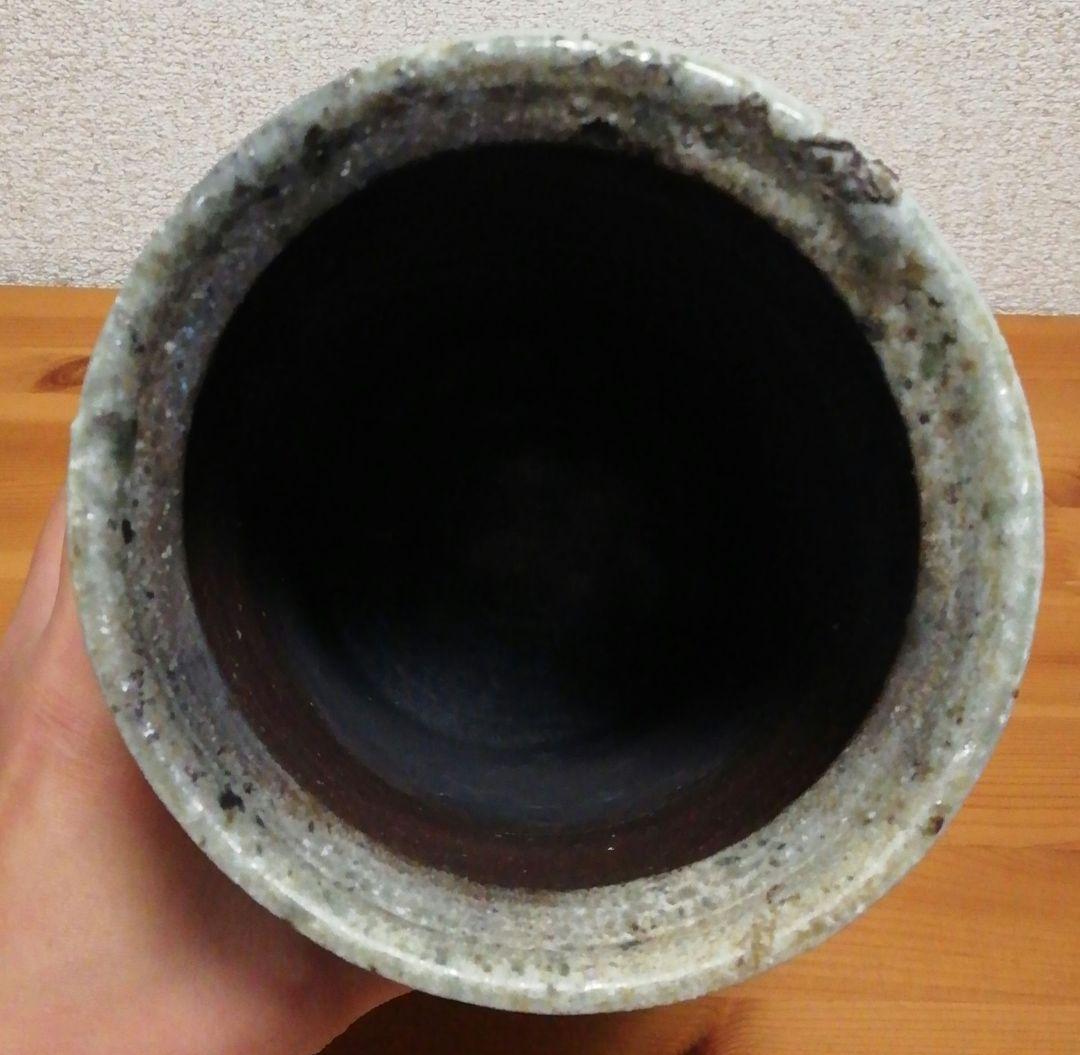 岩渕重哉作　酉酉窯　自然釉　水指　共箱　共布　茶道具