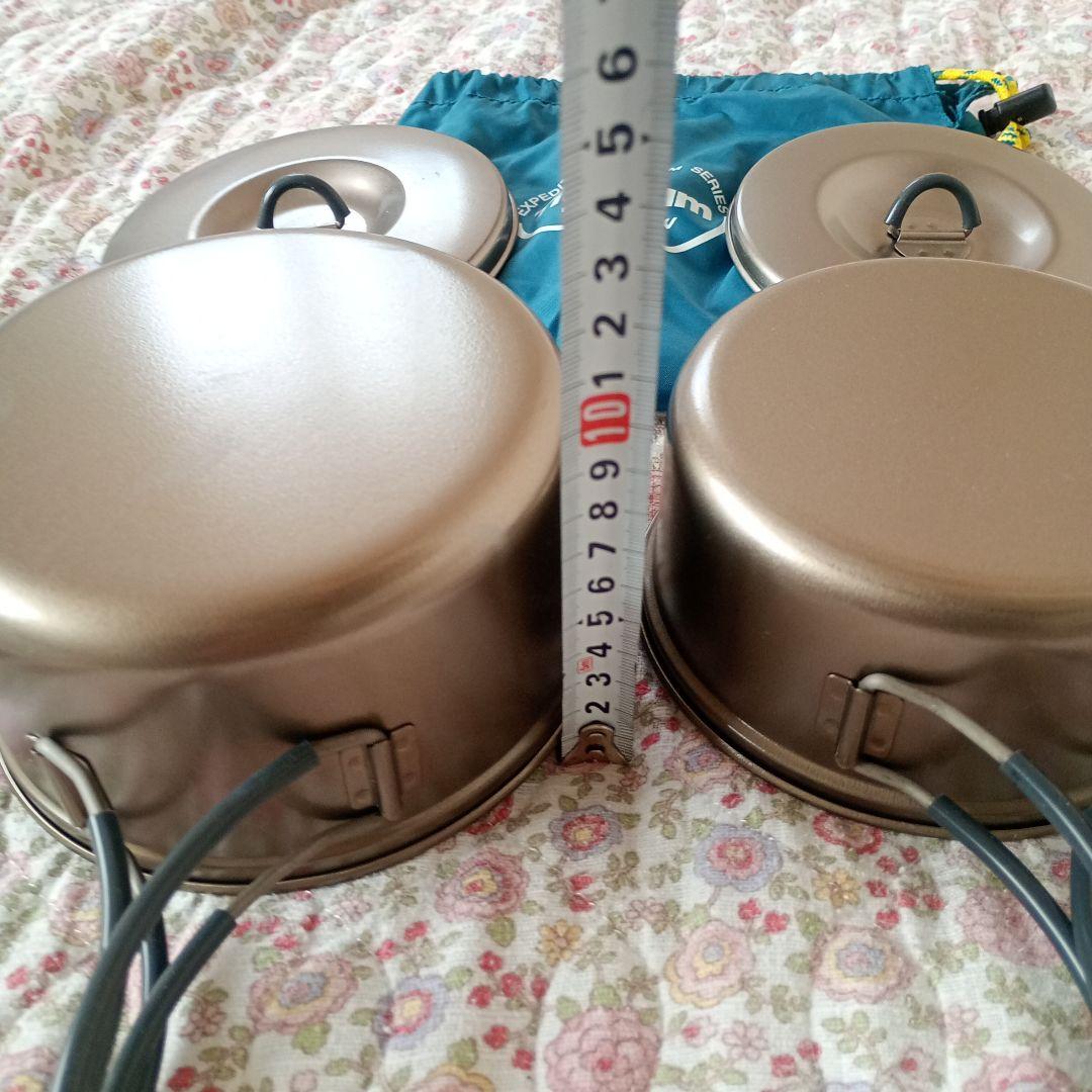 【新品未使用】エバニュー チタン クッカーセット「S」 セラミック ECA411