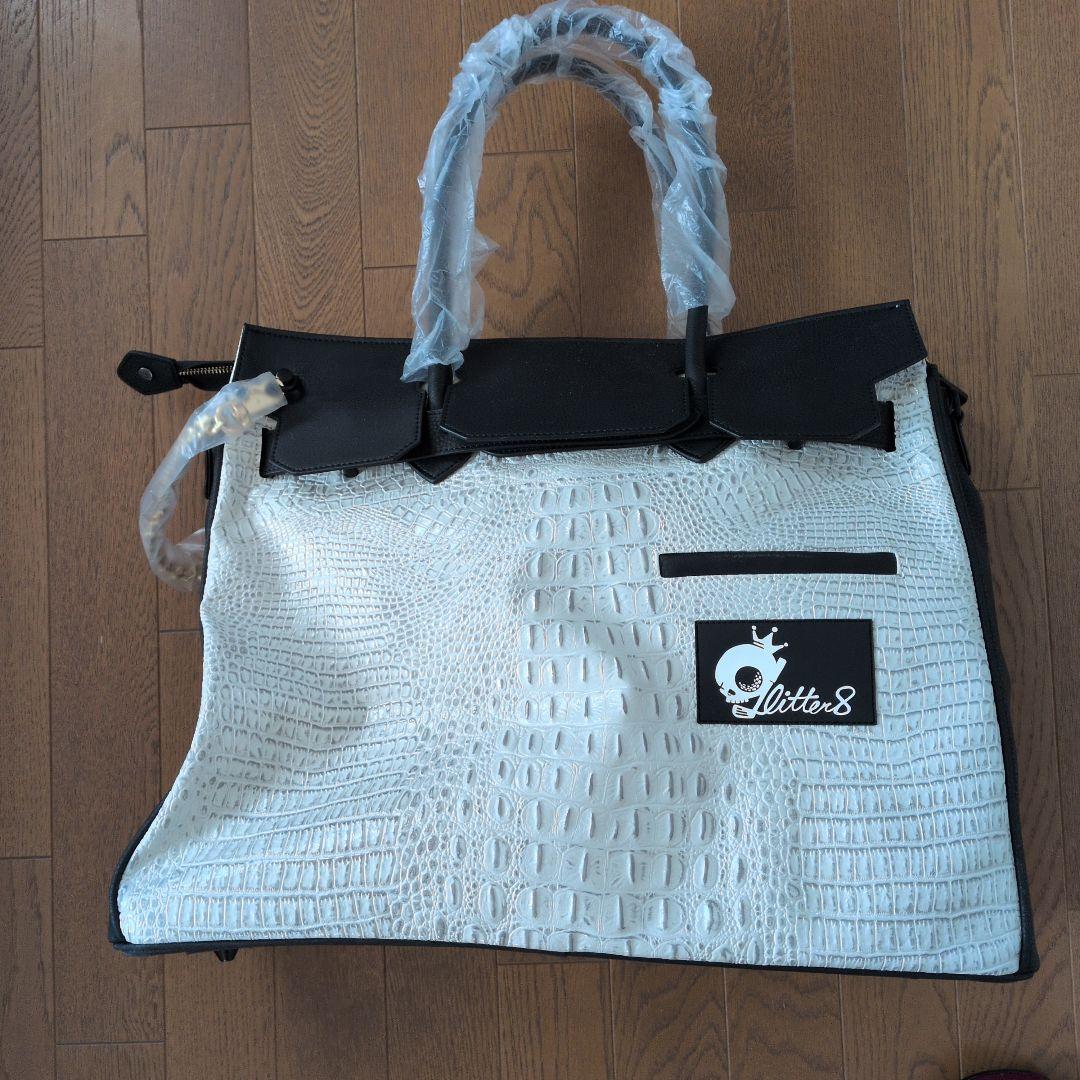 ⭐【新品未使用】GLITTER クロコダイル風ゴルフバッグ