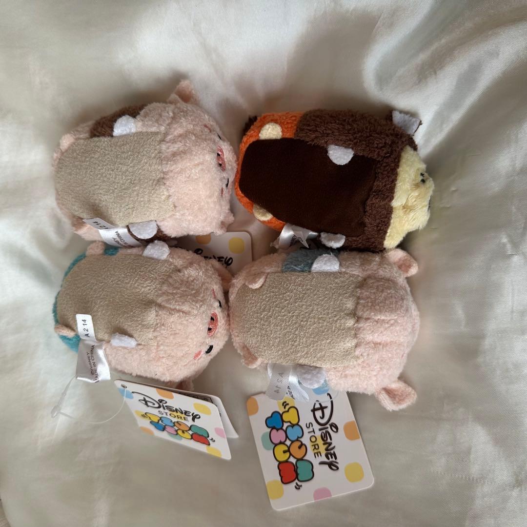 ディズニー ぬいぐるみ 3匹のこぶた　ビッグバッドウルフ　ツムツム　セット