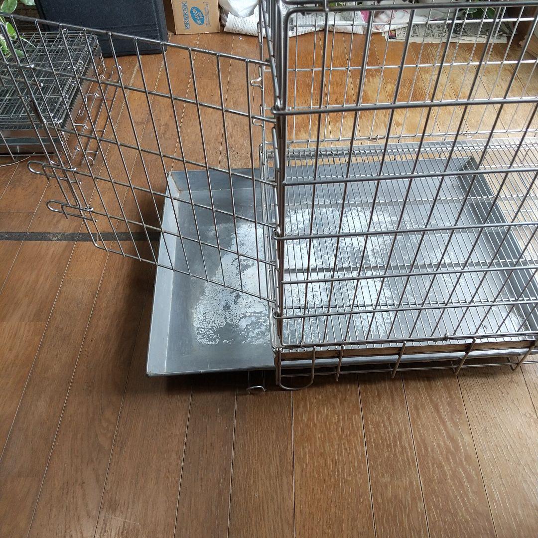 ハチコウステンレスケージLサイズ 引き出し式トレイ付き