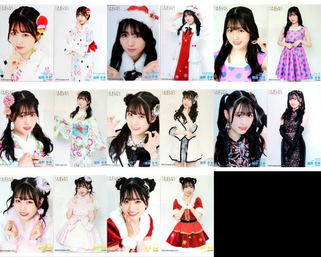 NMB48 8期生 福野杏実 生写真 クリップ グッズ セット