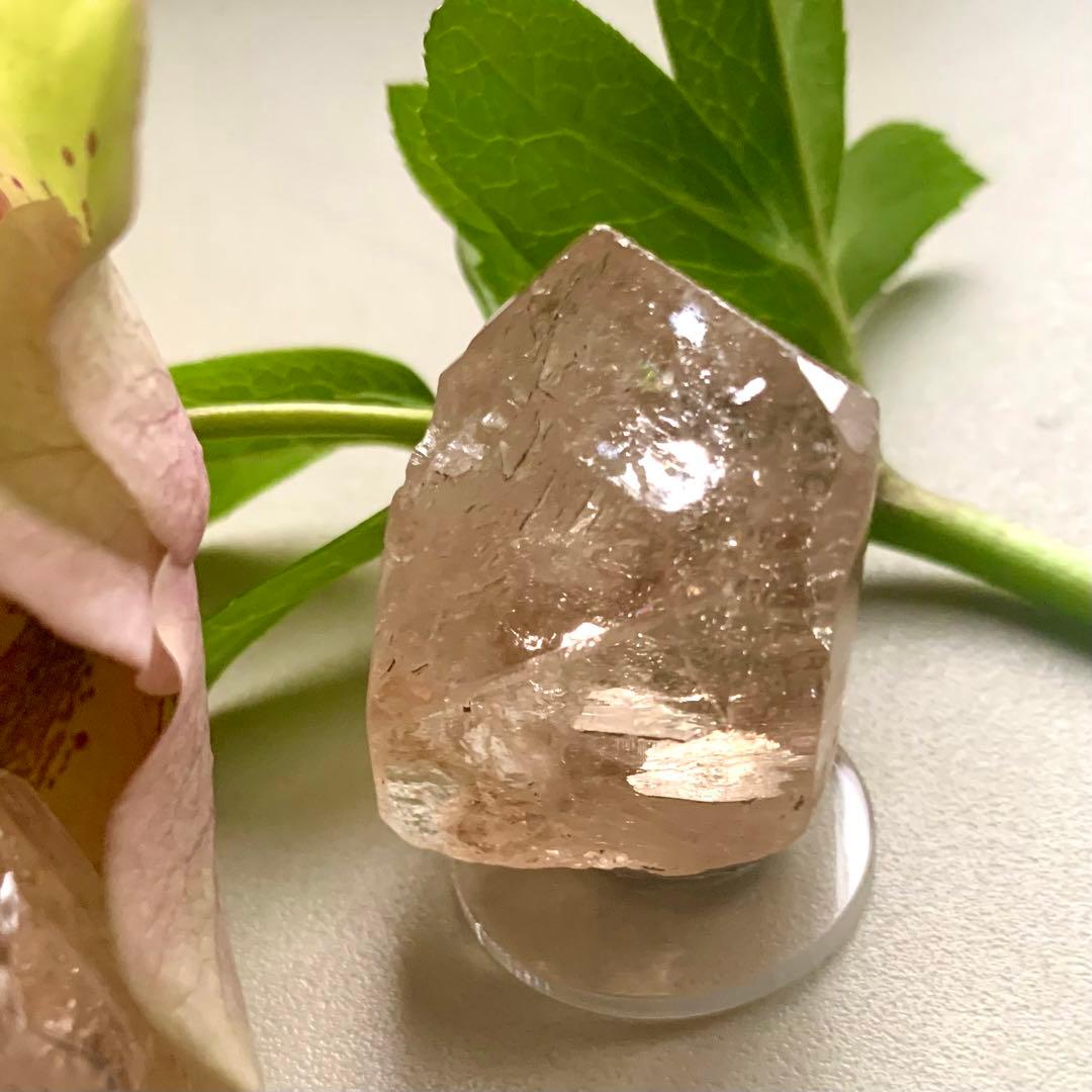 美し過ぎるピーチカラートパーズ原石199ct/非加熱/鉱物標本