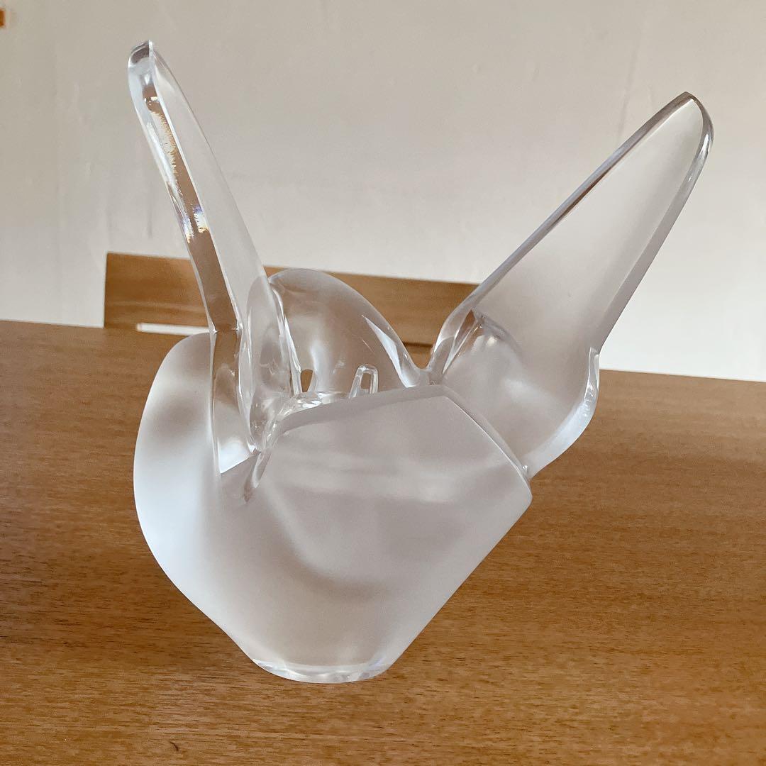 ラリック　花瓶　フラーベース　ハト　鳥　箱付き　シルヴィー　フロステッド