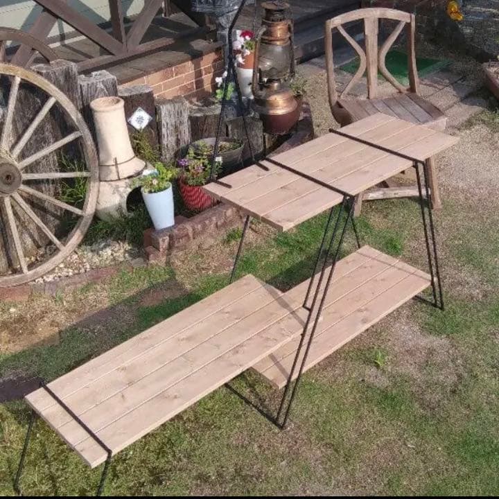 【手渡し】中古 吉田メタル　4way アイアンラック　キャンプ