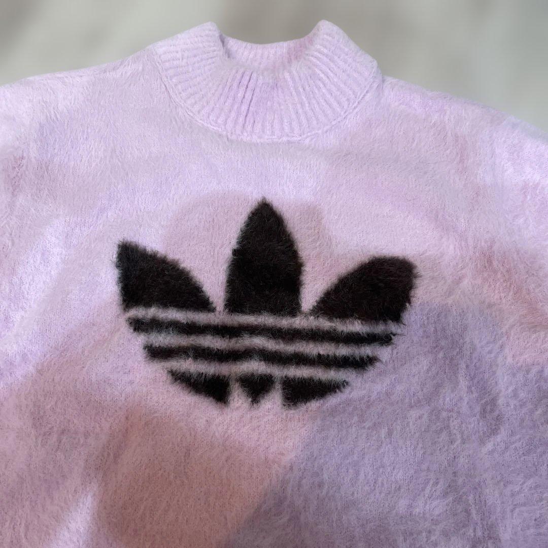 adidasオリジナルス　トレフォイルセーター　ピンク　レディース
