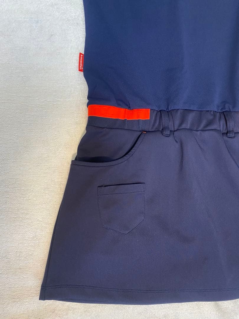 ルコック ゴルフ レディース 半袖ワンピース ネイビー M 吸汗速乾