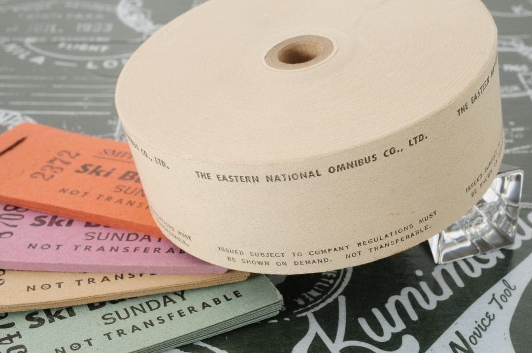 【裏フェチ】◆海外 イギリス ヴィンテージ バス ロールチケット EAST 黒◆